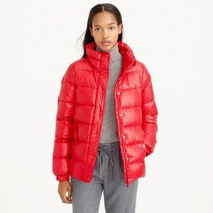 J Crew red puffer size small
